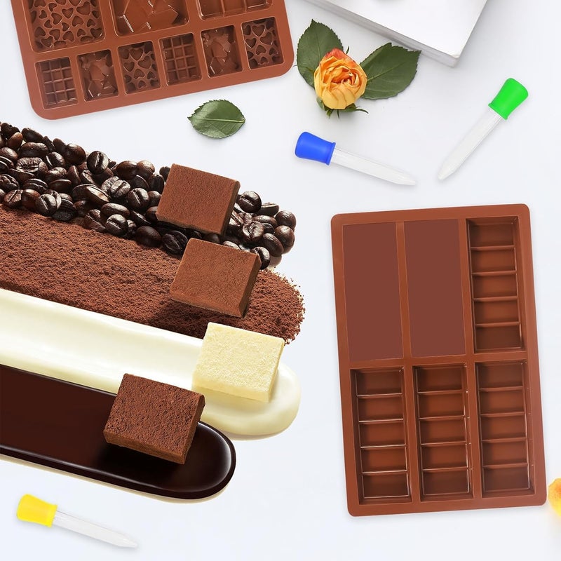 Hoxxu Silicone Chocolate Molds Set with Droppers - Image 4